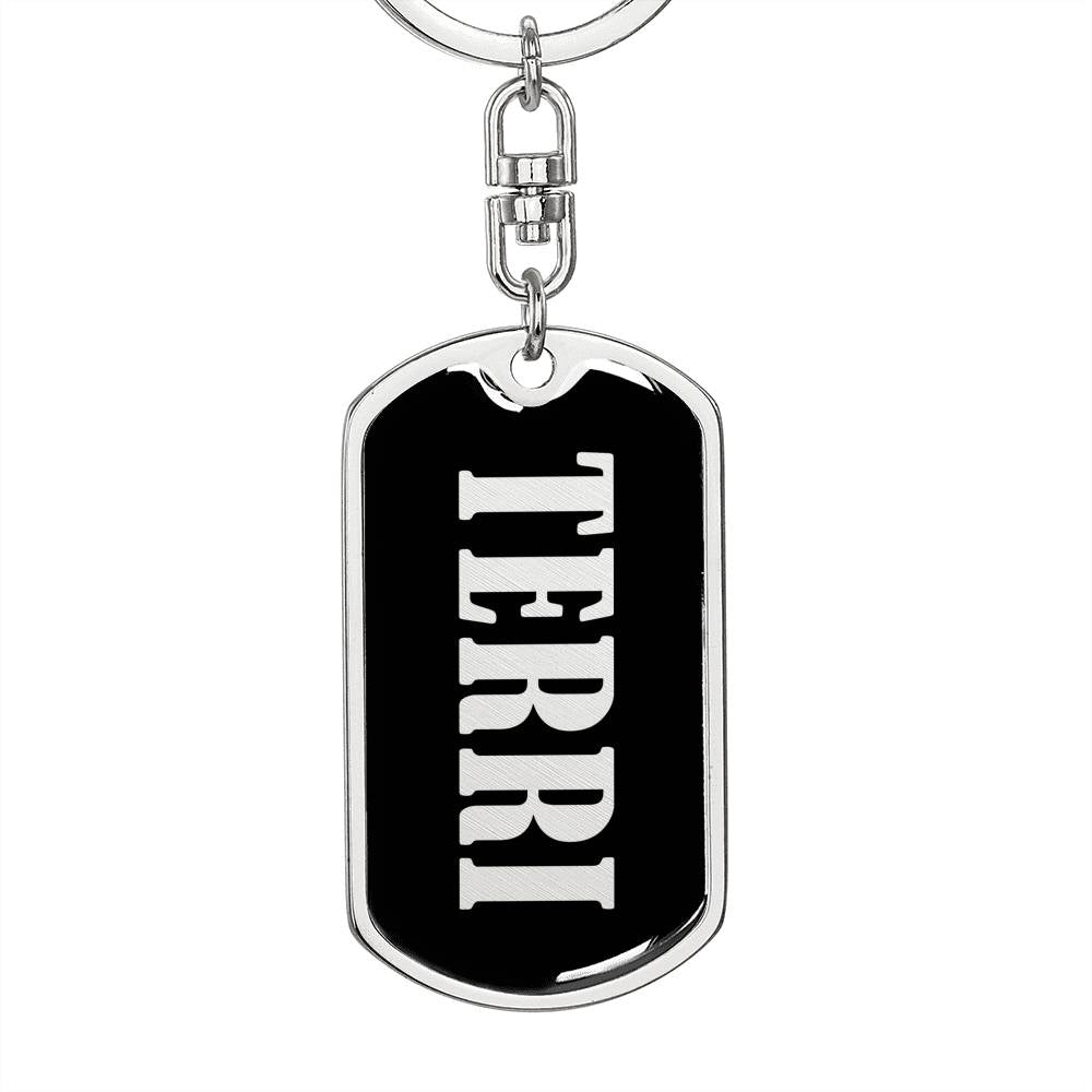 Terri v02 - Luxury Dog Tag Keychain