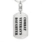 Combat Veteran's Daughter - Luxury Dog Tag Keychain