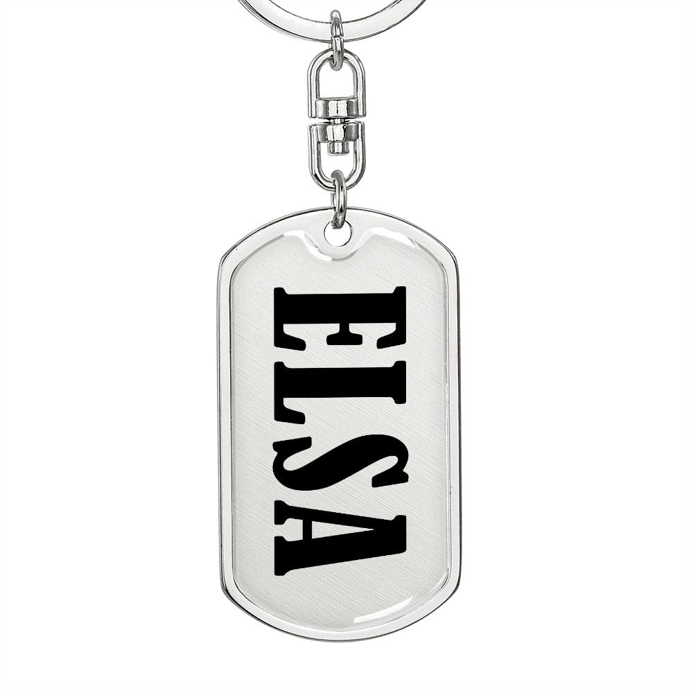 Elsa v01 - Luxury Dog Tag Keychain