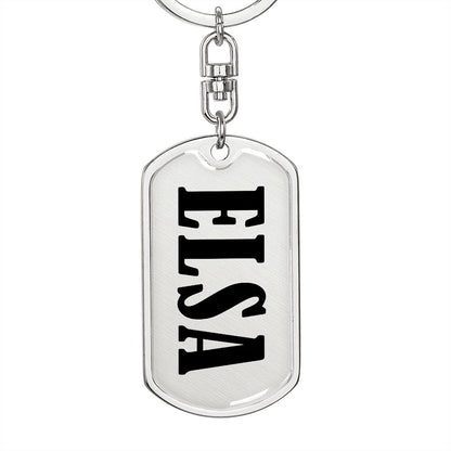Elsa v01 - Luxury Dog Tag Keychain
