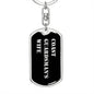 Coast Guardsman's Wife v2 - Luxury Dog Tag Keychain