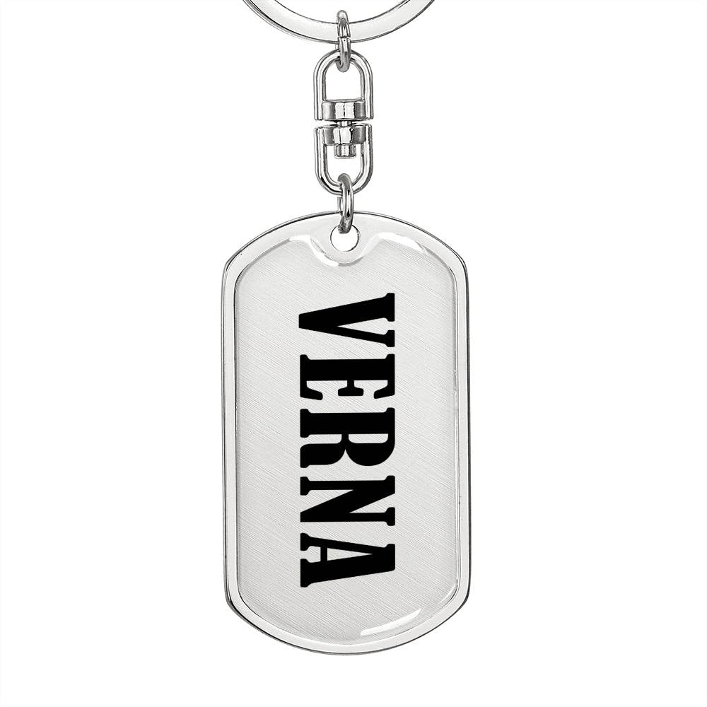 Verna v01 - Luxury Dog Tag Keychain