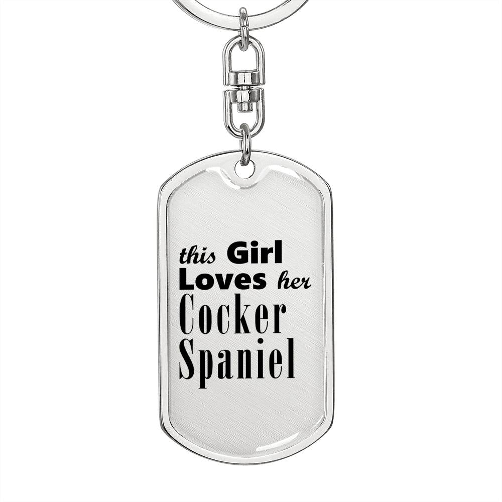 Cocker Spaniel - Luxury Dog Tag Keychain
