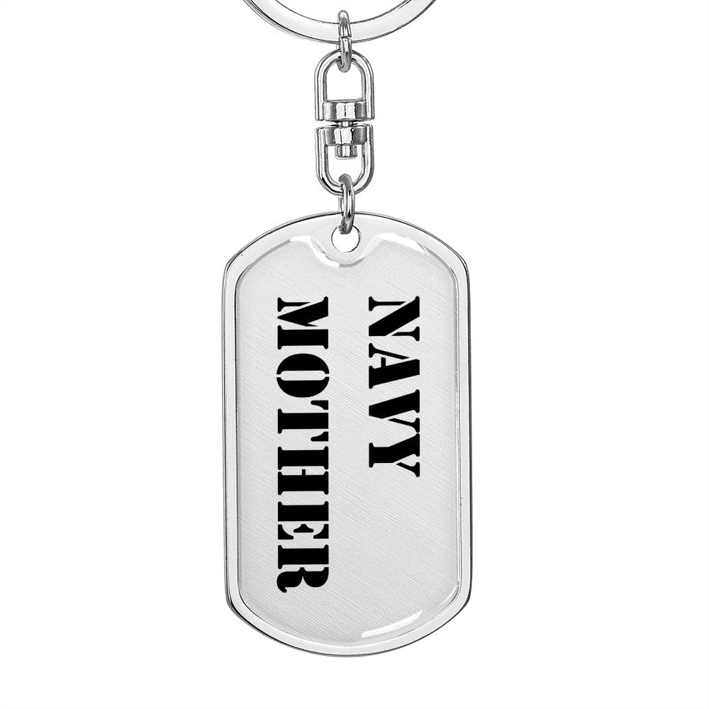 Navy Mother - Luxury Dog Tag Keychain