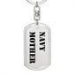 Navy Mother - Luxury Dog Tag Keychain