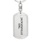 Jacksonville Girl v4 - Luxury Dog Tag Keychain