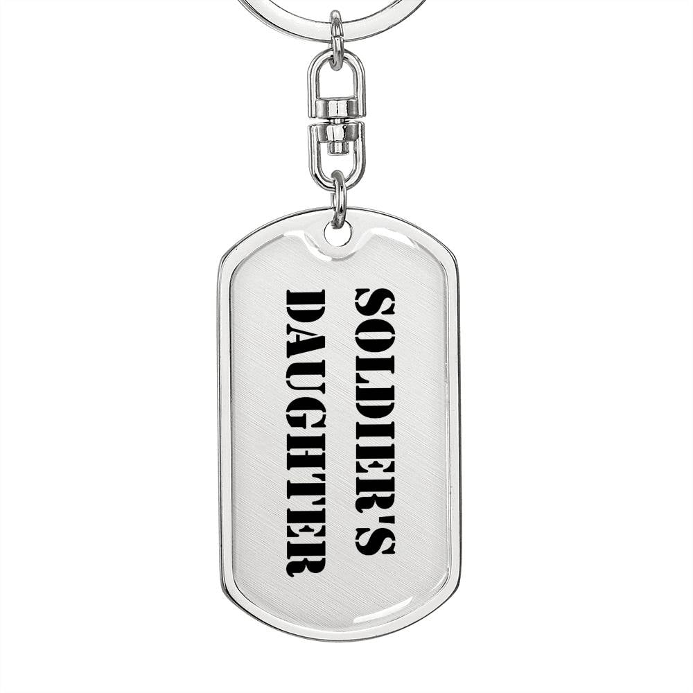 Soldier's Daughter - Luxury Dog Tag Keychain