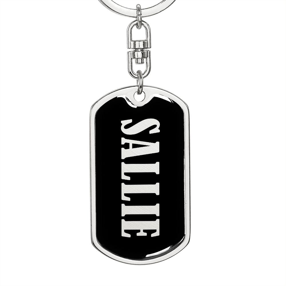 Sallie v02 - Luxury Dog Tag Keychain