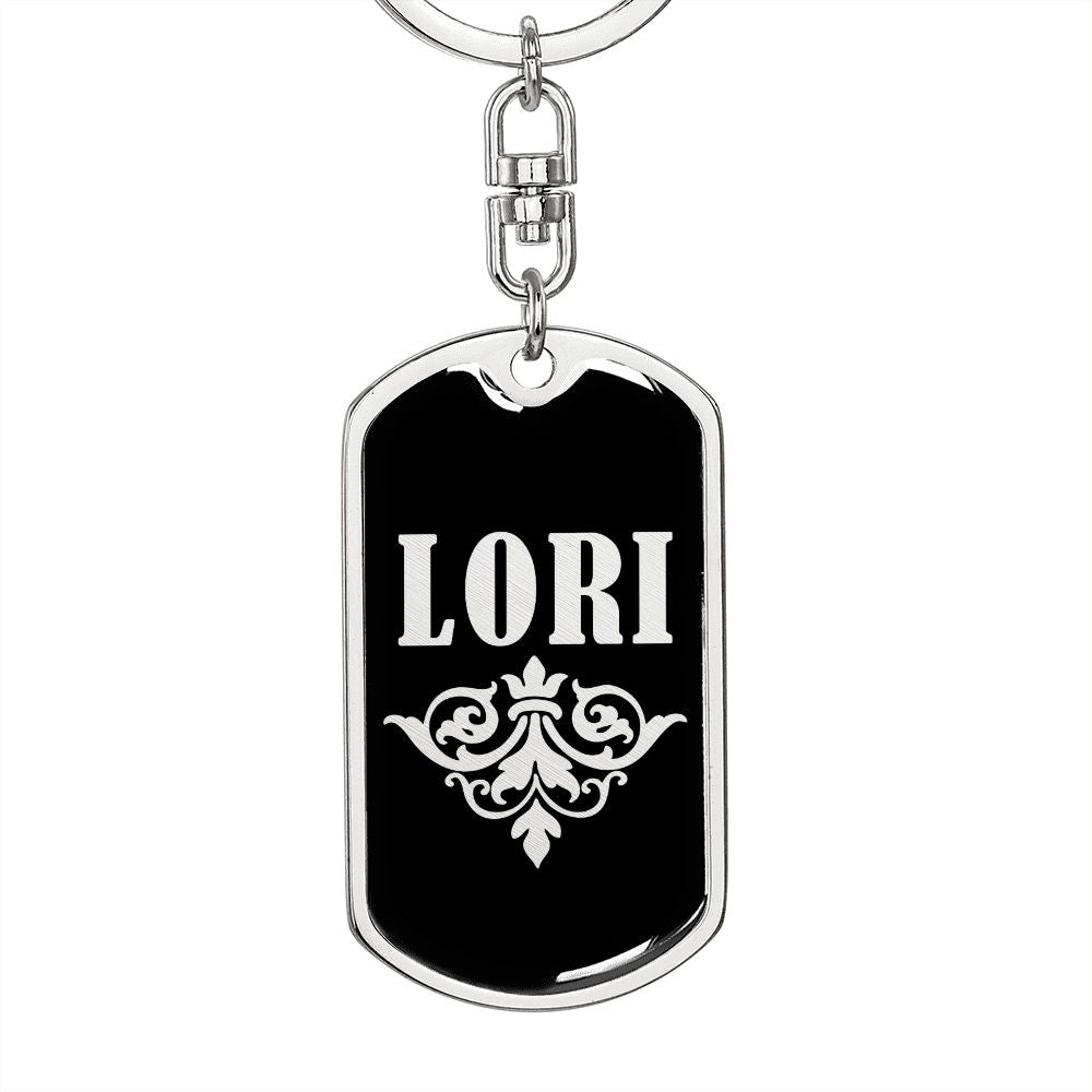 Lori v02a - Luxury Dog Tag Keychain