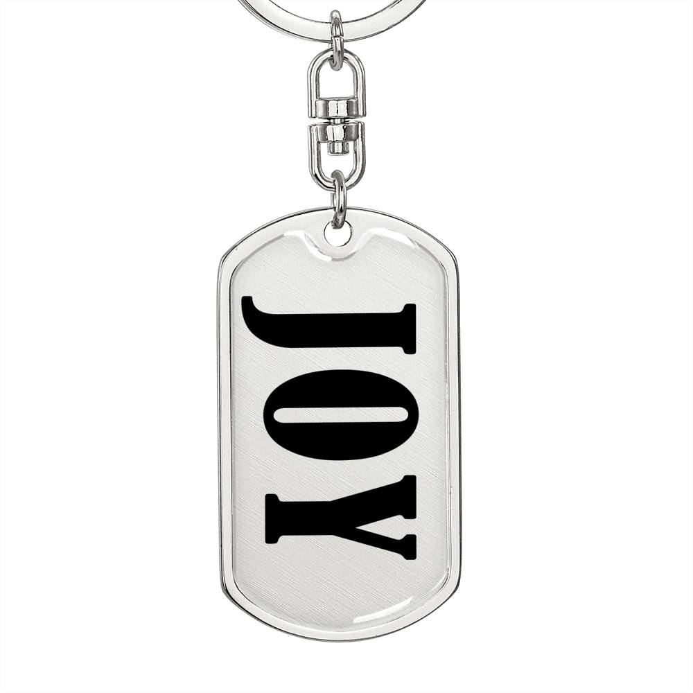 Joy v01 - Luxury Dog Tag Keychain