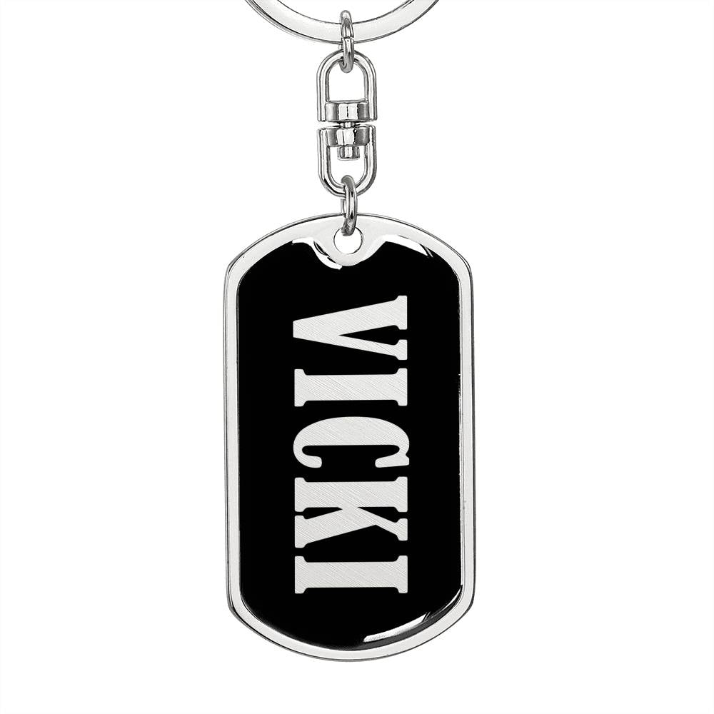 Vicki v02 - Luxury Dog Tag Keychain
