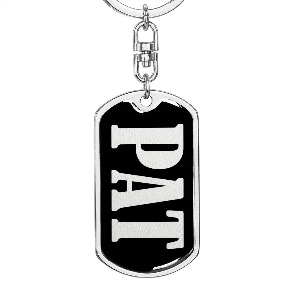 Pat v02 - Luxury Dog Tag Keychain