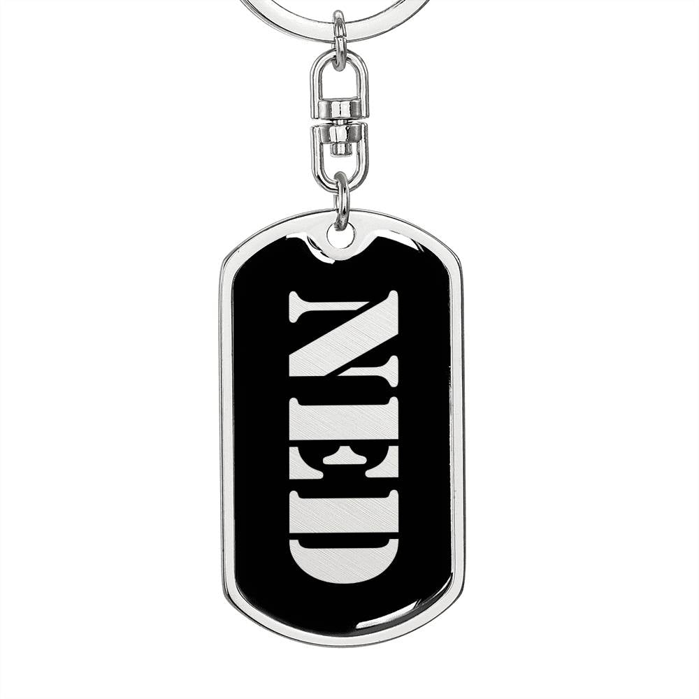 Ned v3 - Luxury Dog Tag Keychain