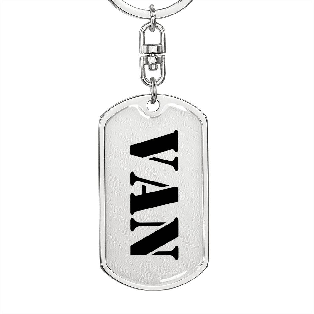 Van - Luxury Dog Tag Keychain