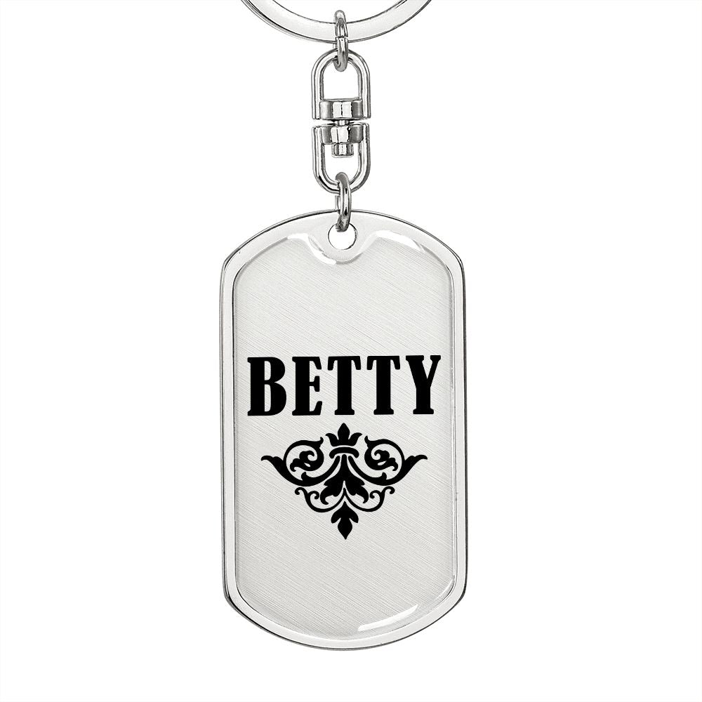 Betty v01a - Luxury Dog Tag Keychain