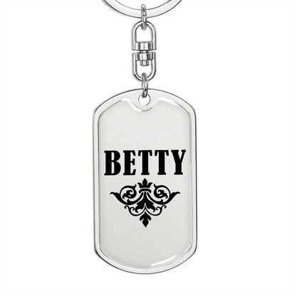 Betty v01a - Luxury Dog Tag Keychain