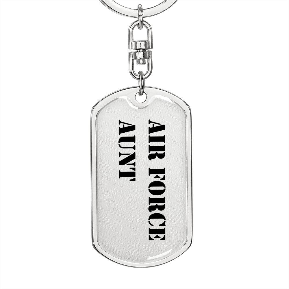 Air Force Aunt - Luxury Dog Tag Keychain