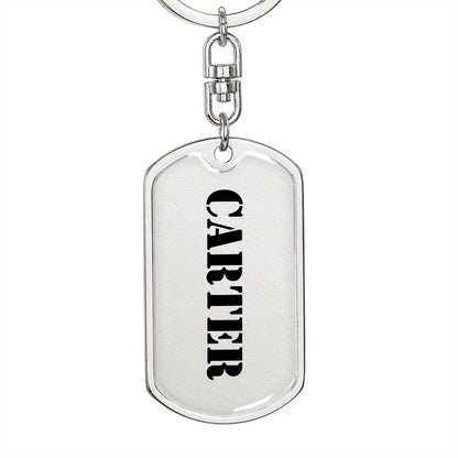 Carter - Luxury Dog Tag Keychain