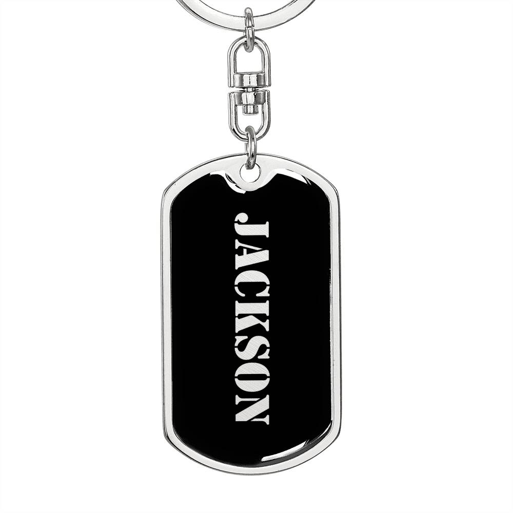 Jackson v3 - Luxury Dog Tag Keychain