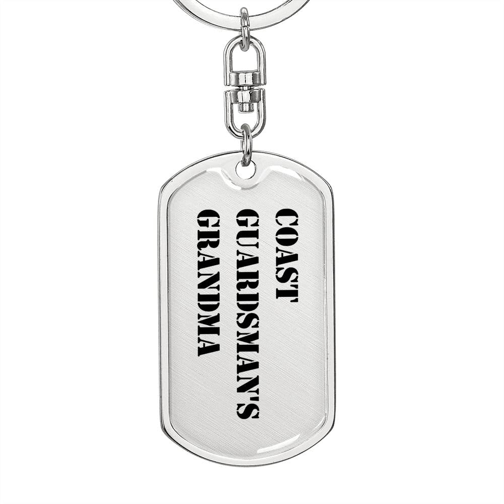 Coast Guardsman's Grandma - Luxury Dog Tag Keychain