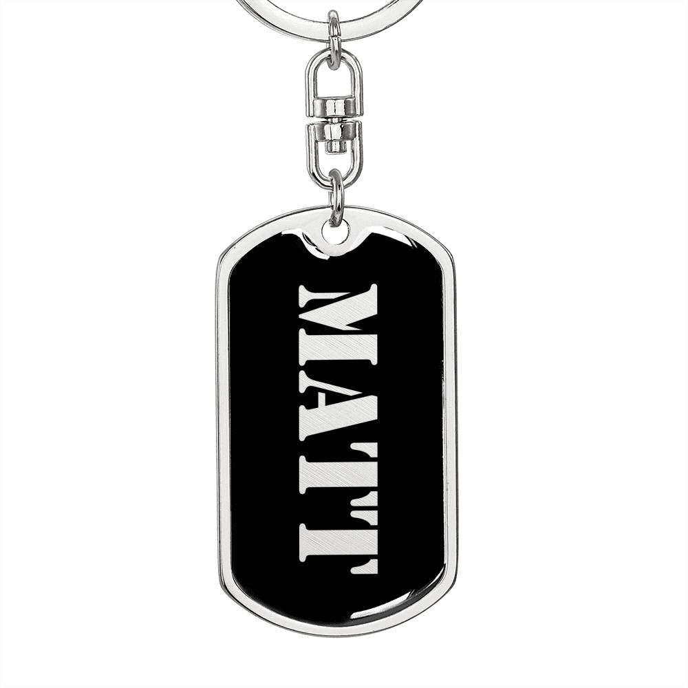 Matt v3 - Luxury Dog Tag Keychain
