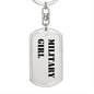Military Girl - Luxury Dog Tag Keychain