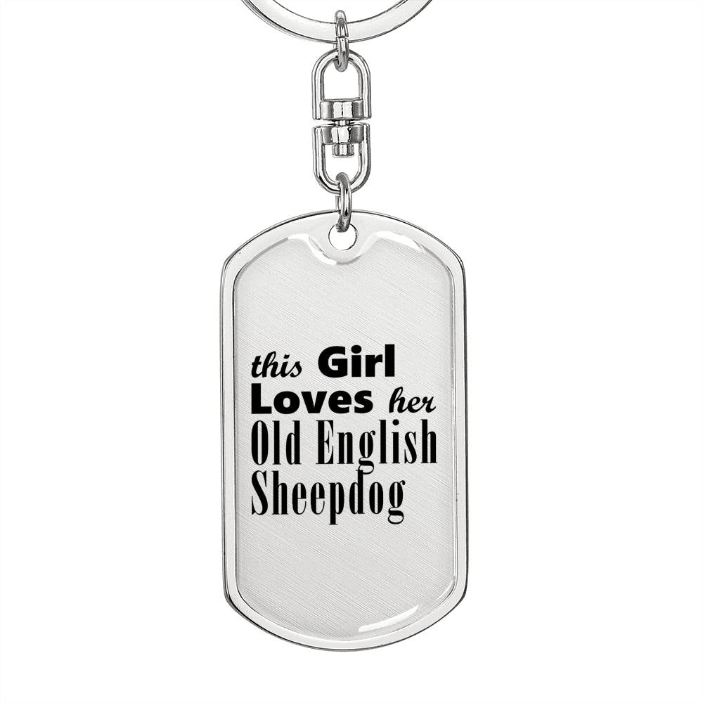 Old English Sheepdog - Luxury Dog Tag Keychain
