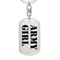 Army Girl - Luxury Dog Tag Keychain