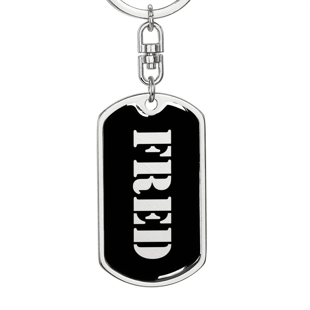 Fred v3 - Luxury Dog Tag Keychain