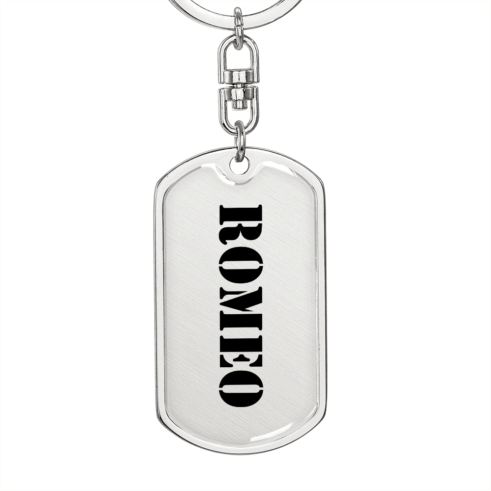 Romeo - Luxury Dog Tag Keychain