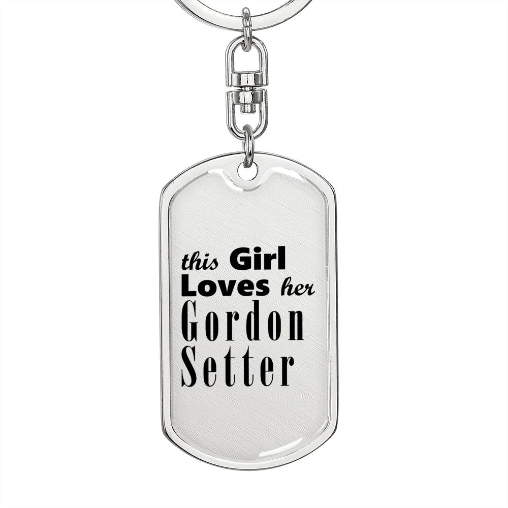 Gordon Setter - Luxury Dog Tag Keychain