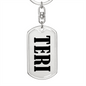 Teri v01 - Luxury Dog Tag Keychain