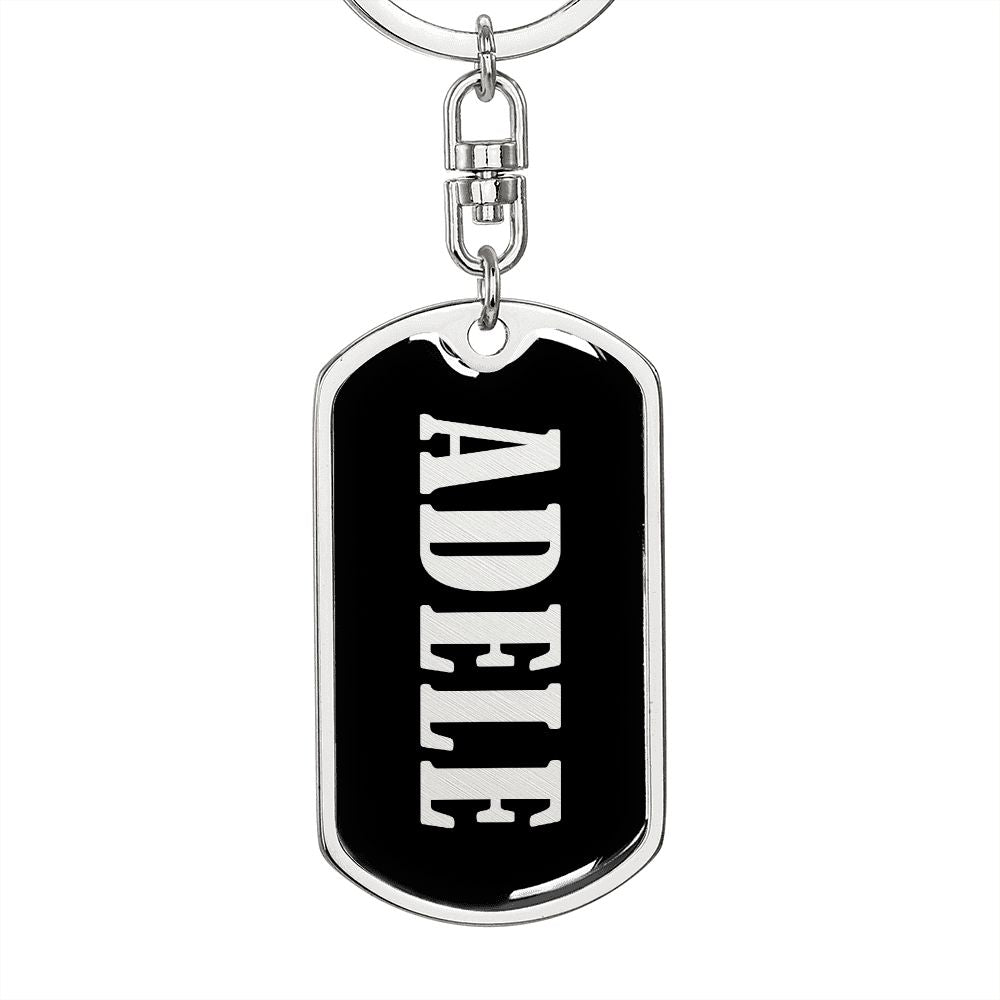 Adele v02 - Luxury Dog Tag Keychain
