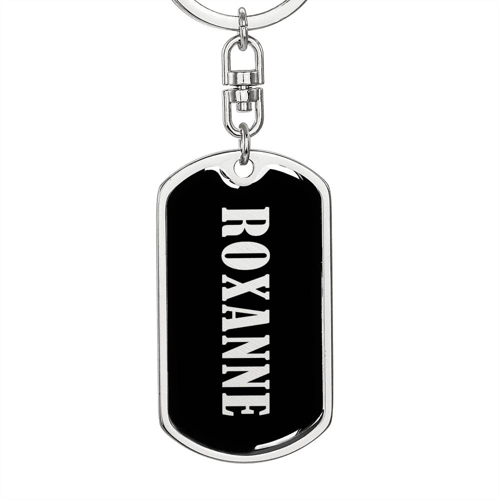 Roxanne v02 - Luxury Dog Tag Keychain