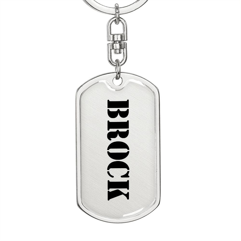 Brock - Luxury Dog Tag Keychain