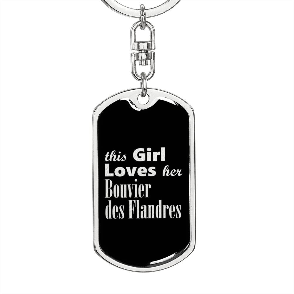 Bouvier des Flandres v2 - Luxury Dog Tag Keychain