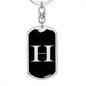 Initial H v2a - Luxury Dog Tag Keychain