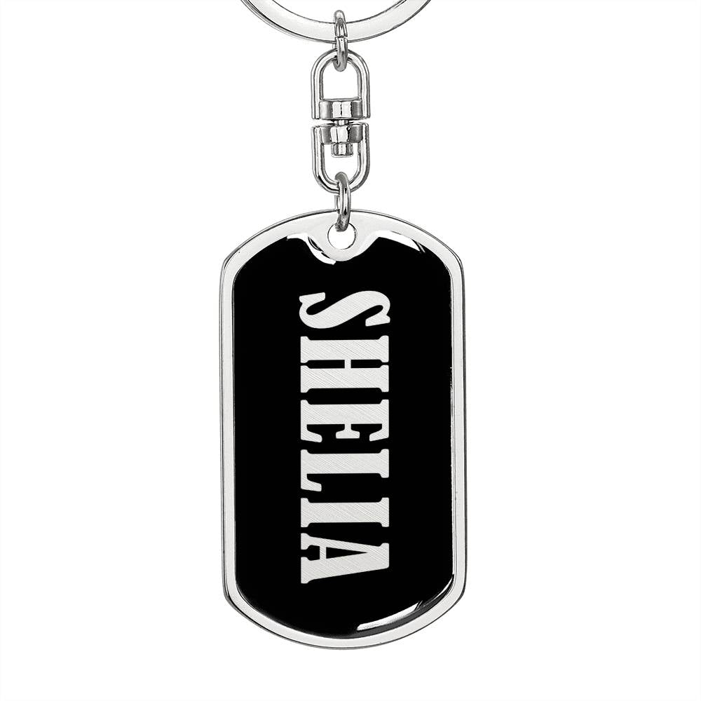 Shelia v02 - Luxury Dog Tag Keychain