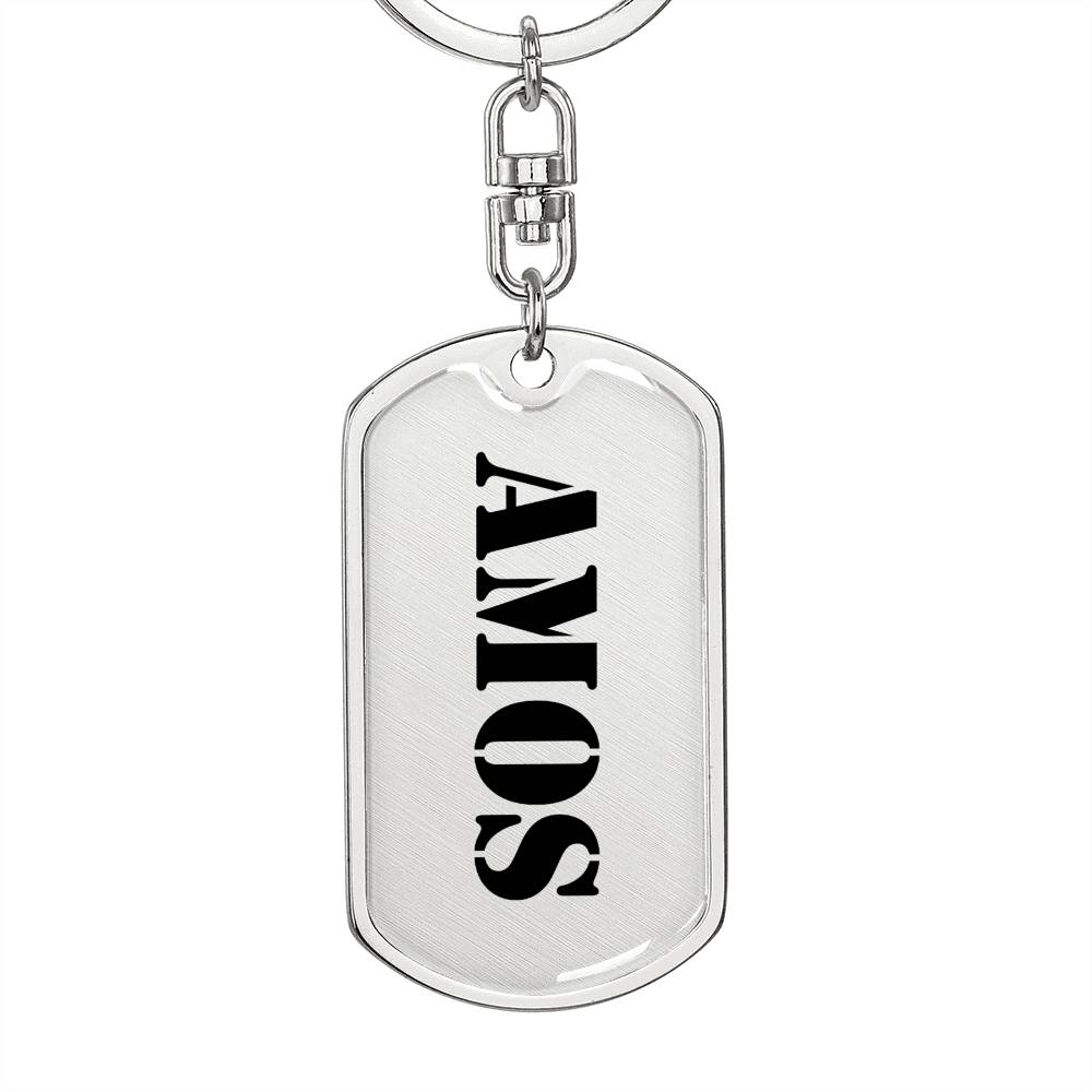 Amos - Luxury Dog Tag Keychain