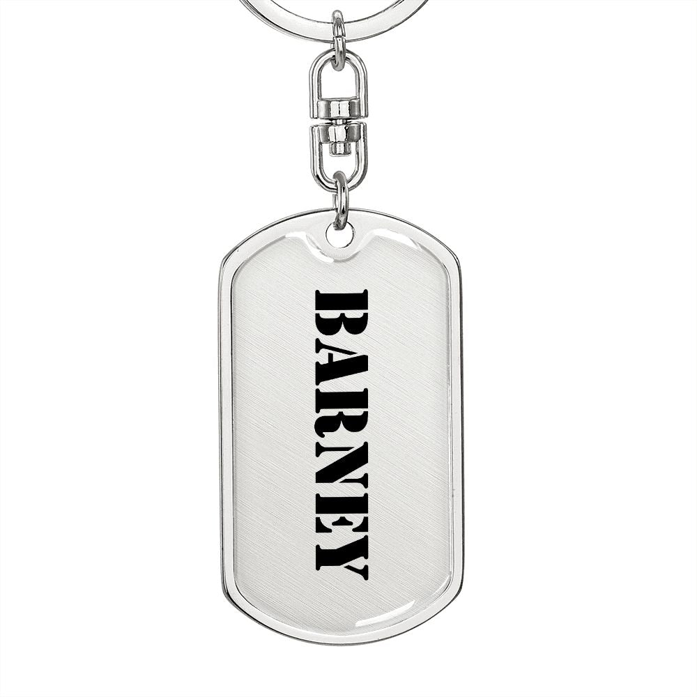 Barney - Luxury Dog Tag Keychain