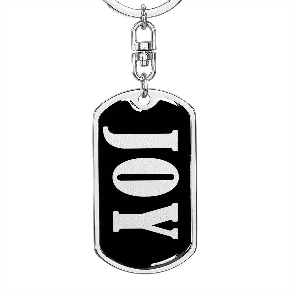 Joy v02 - Luxury Dog Tag Keychain