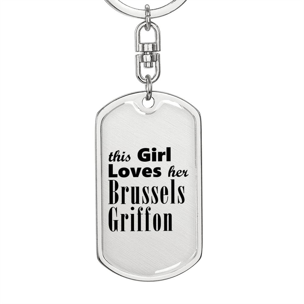 Brussels Griffon - Luxury Dog Tag Keychain