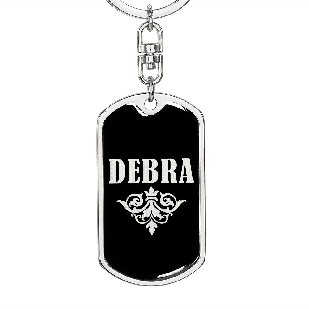 Debra v02a - Luxury Dog Tag Keychain