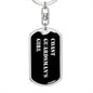 Coast Guardsman's Girl v2 - Luxury Dog Tag Keychain