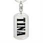 Tina v01 - Luxury Dog Tag Keychain