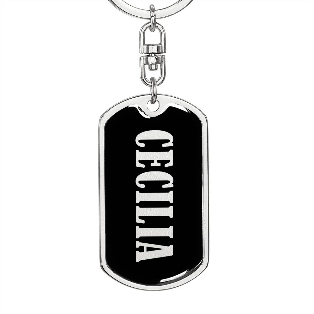 Cecilia v02 - Luxury Dog Tag Keychain
