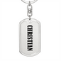 Christian v01 - Luxury Dog Tag Keychain