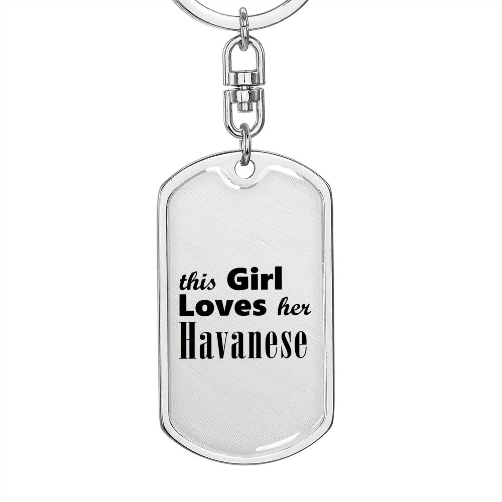 Havanese - Luxury Dog Tag Keychain