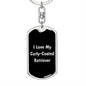 Love My Curly-Coated Retriever v5 - Luxury Dog Tag Keychain