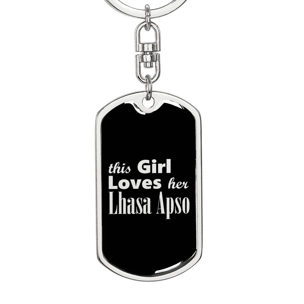 Lhasa Apso v2 - Luxury Dog Tag Keychain